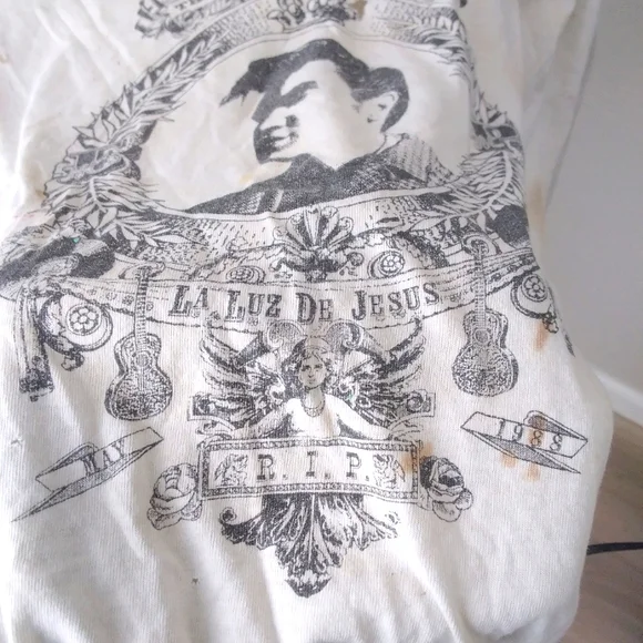 Vintage Graphic Tee 80s Elvis La Luz Hollywood Art Gallery Thrashed XL
